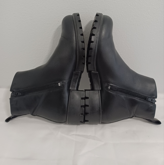 Ecco Shoes Ecco Hydro Max Ankle Boots Black Leather Side Zipper